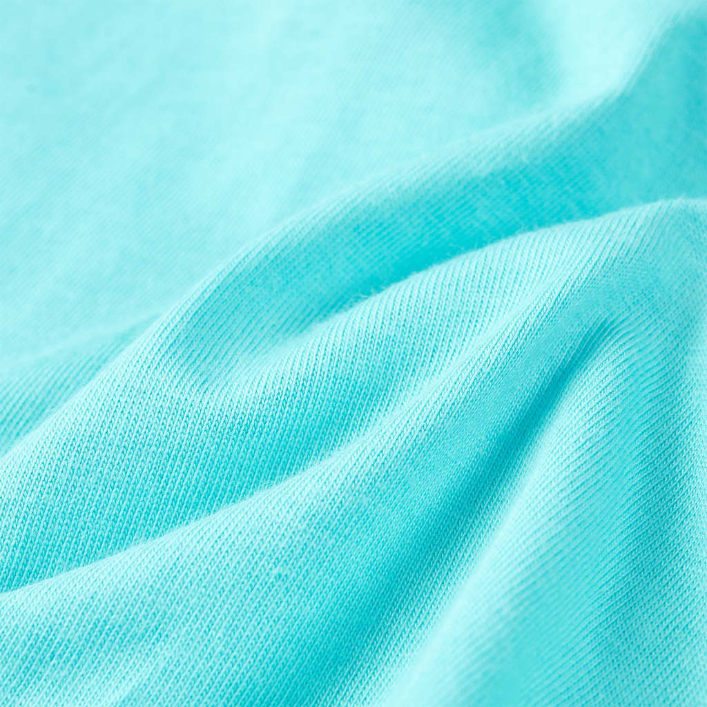 Aqua színű rövid ujjú gyerekpóló 140