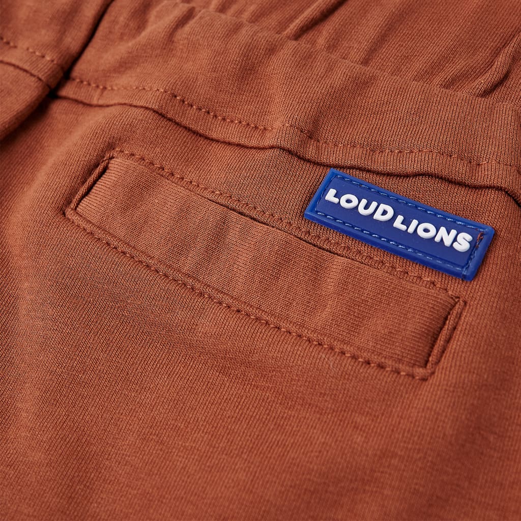 Barna gyerekrövidnadrág húzózsinórral 116