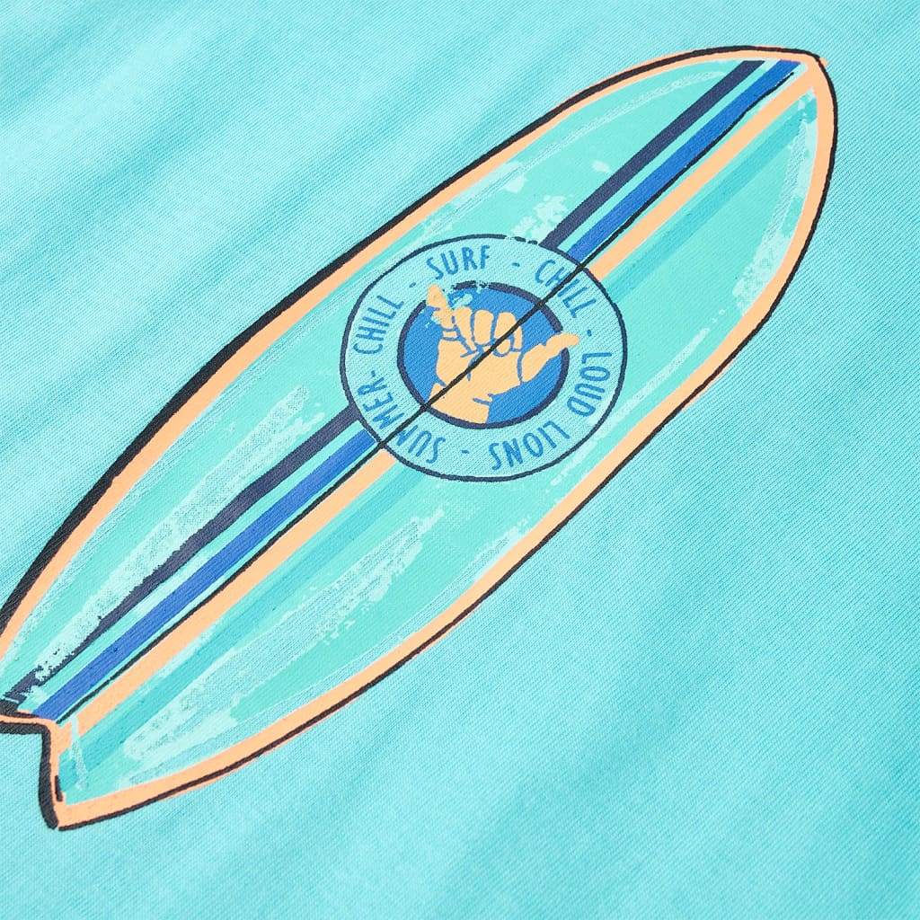 Aqua színű rövid ujjú gyerekpóló 116