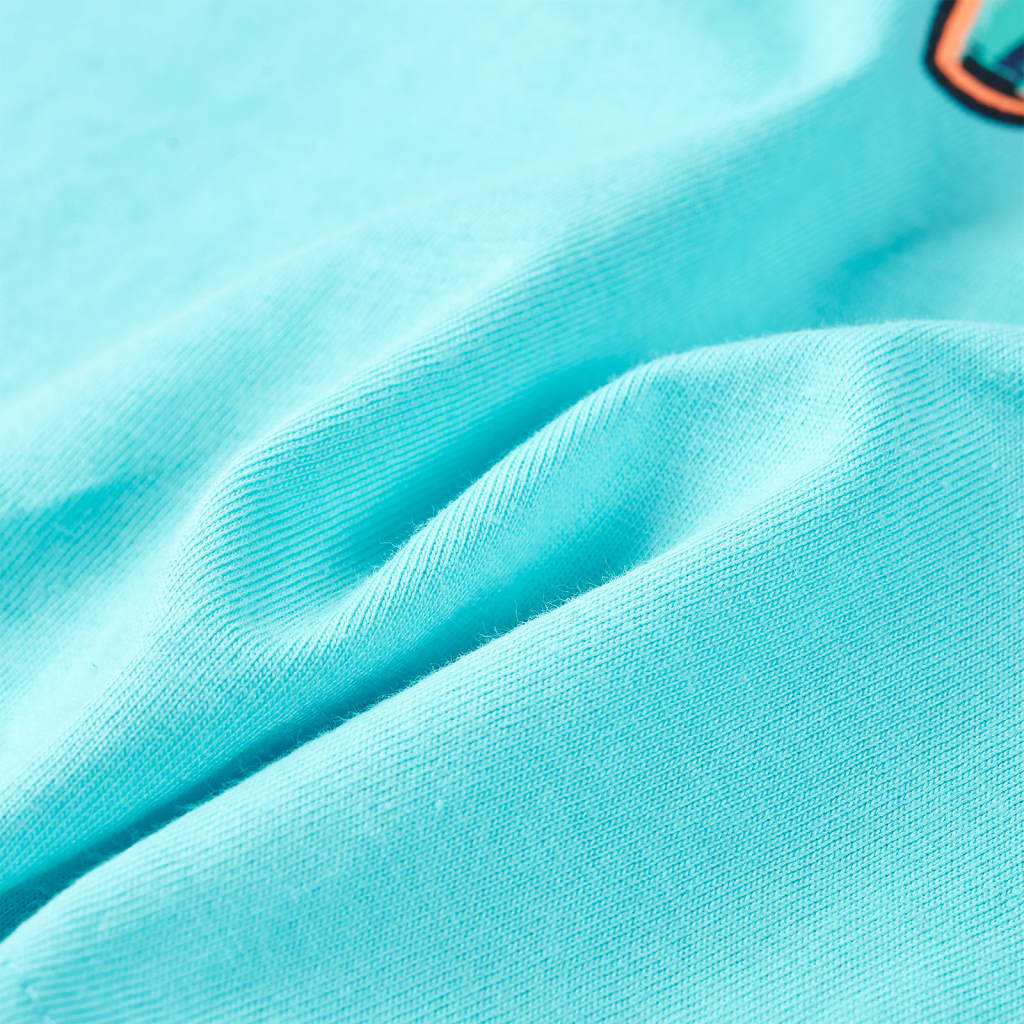 Aqua színű rövid ujjú gyerekpóló 116