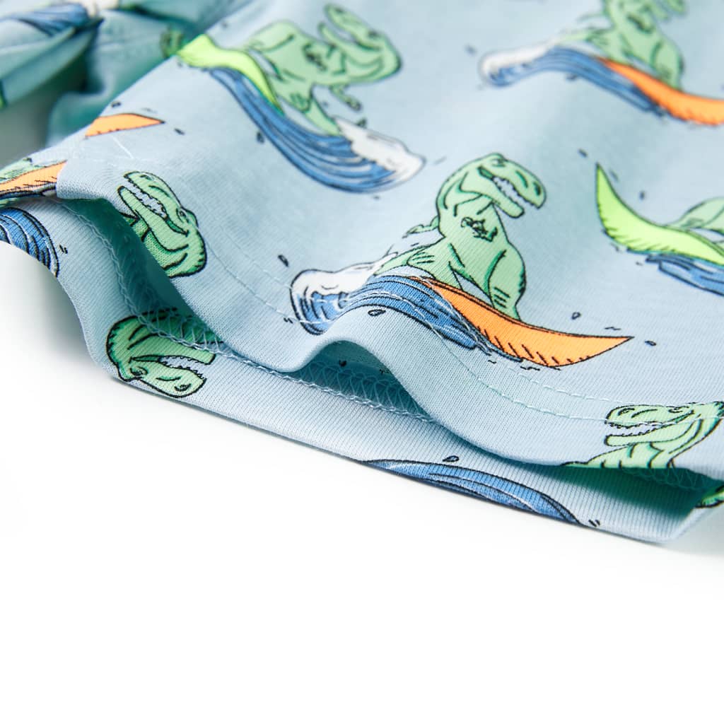 Világoskék rövid ujjú gyerekpizsama 128