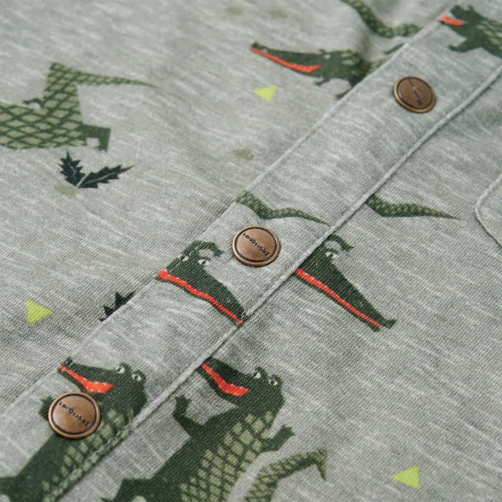 Világos khaki melange gyerek ing 128