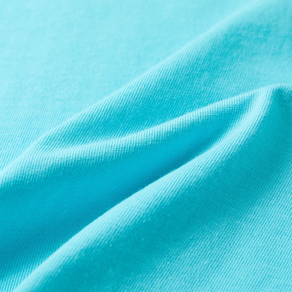 Aqua színű rövid ujjú gyerekpóló 140