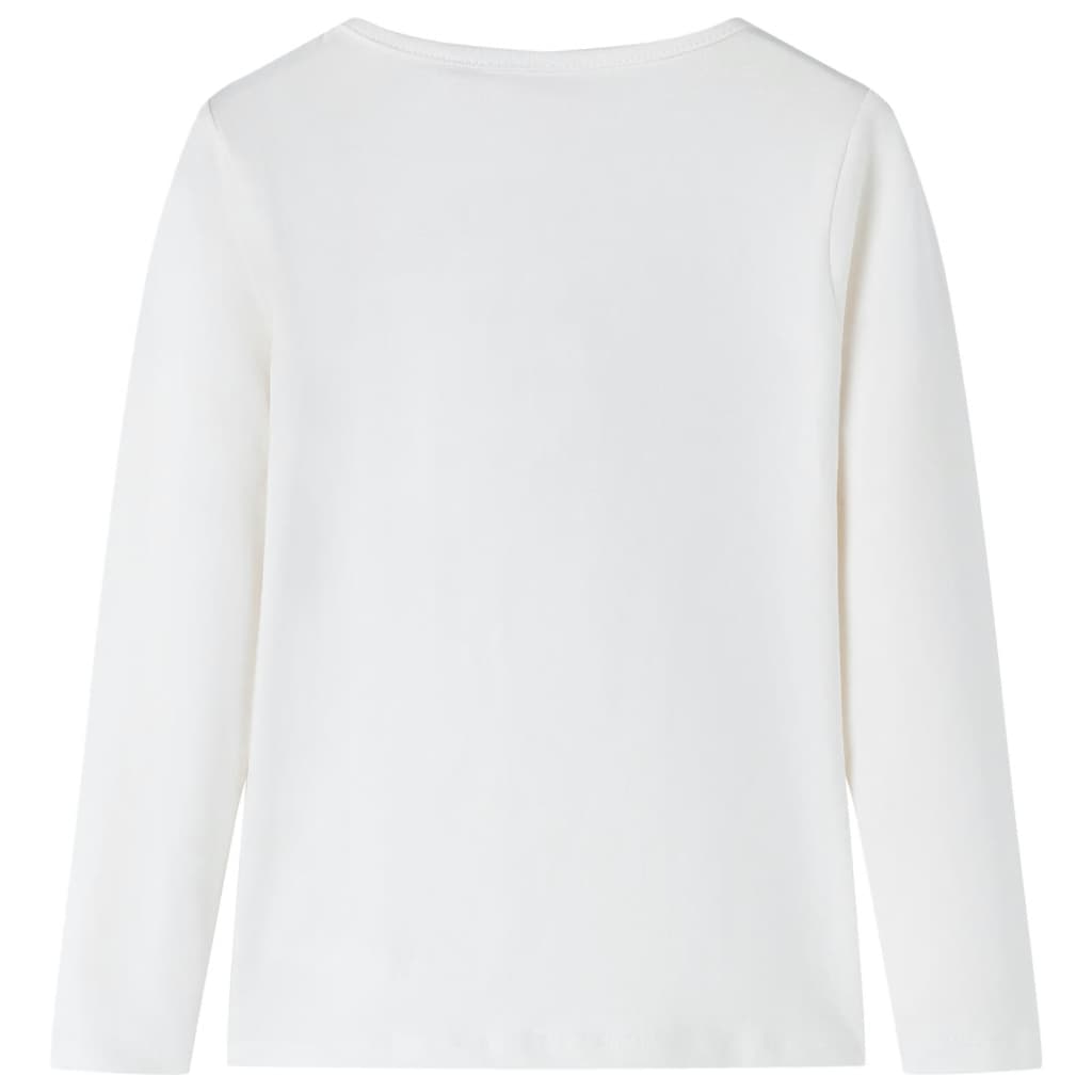 Ekrü színű hosszú ujjú gyerekpóló 128
