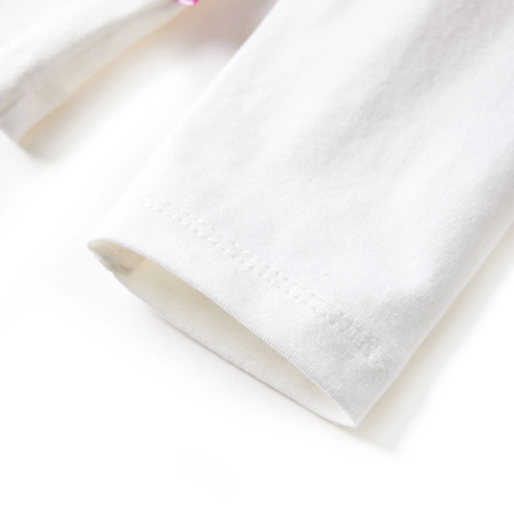 Ekrü színű hosszú ujjú gyerekpóló 128