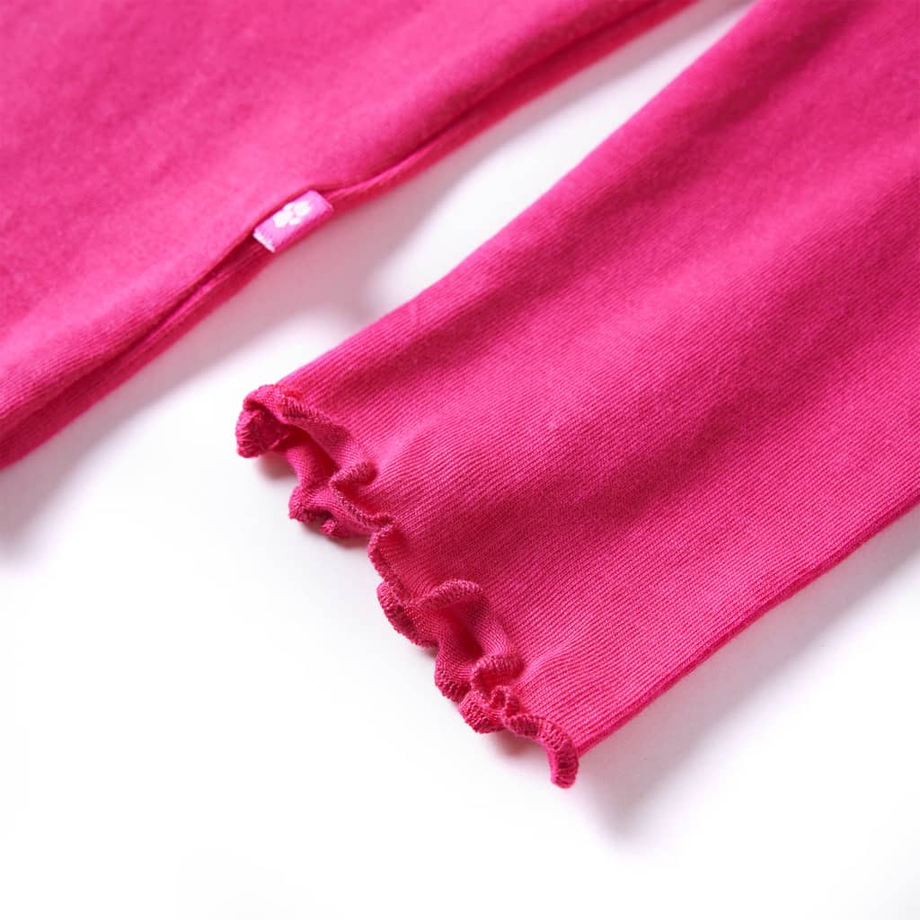 Élénk rózsaszín hosszú ujjú gyerekpóló 104