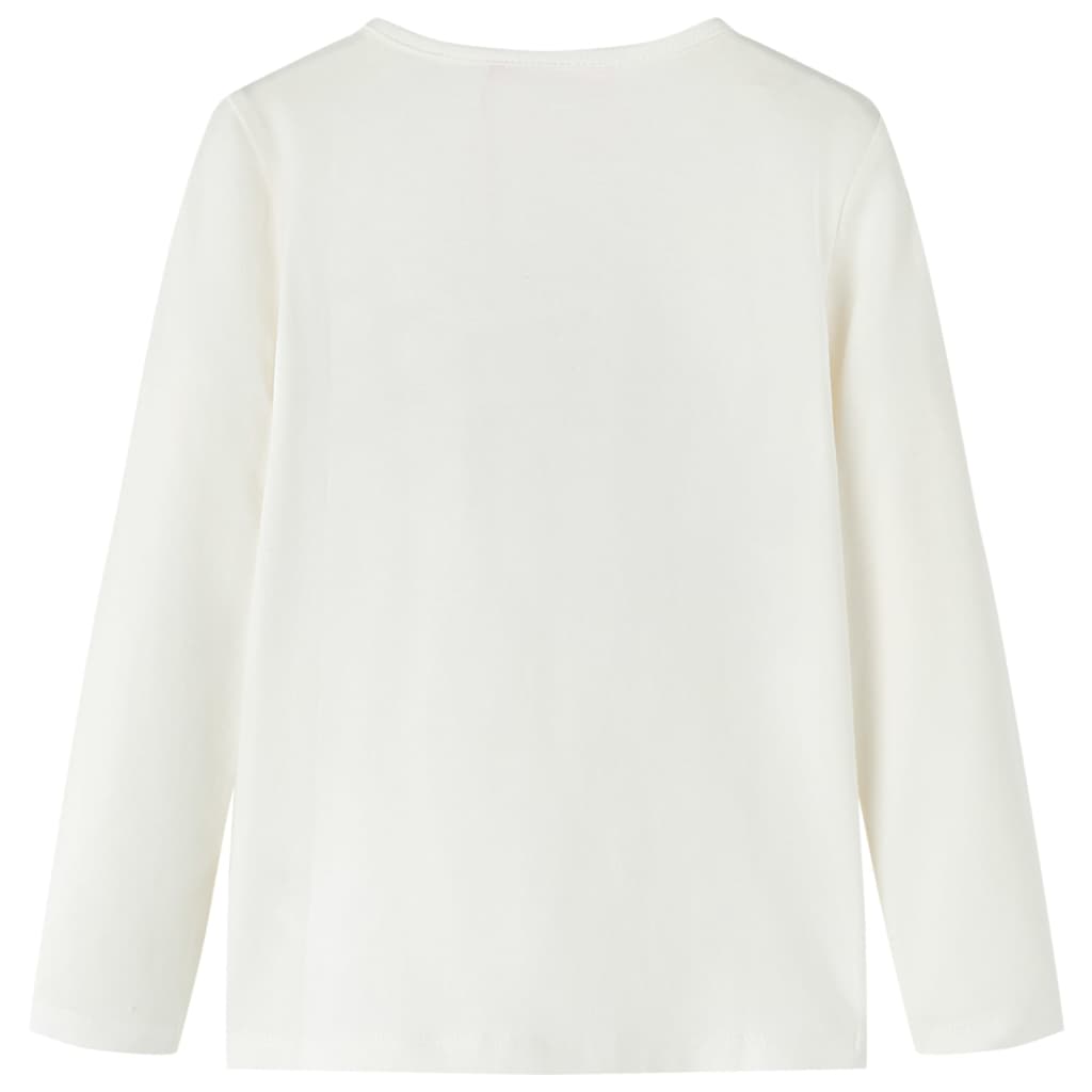 Ekrü színű hosszú ujjú gyerekpóló 104