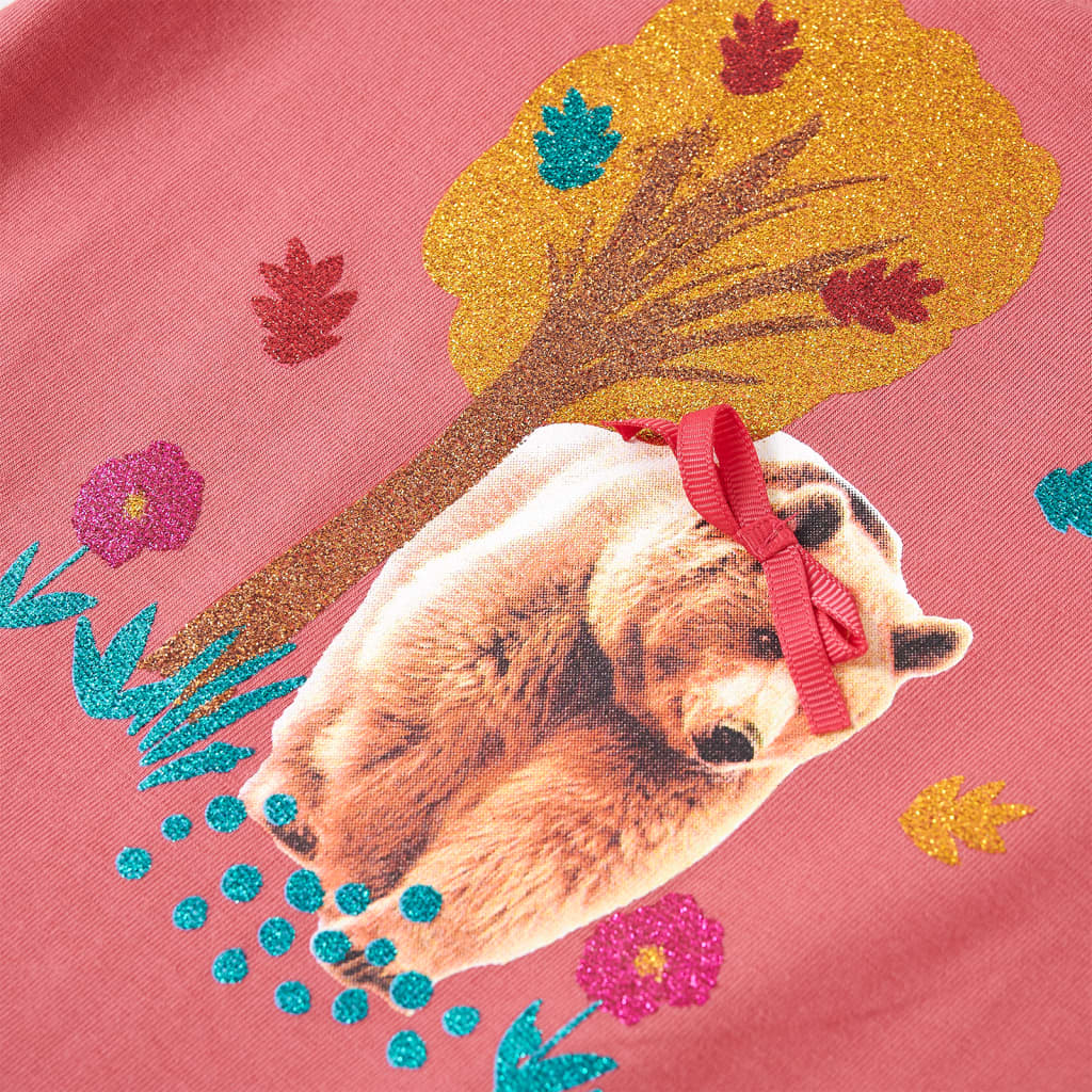 Fakó rózsaszín hosszú ujjú gyerekpóló 140