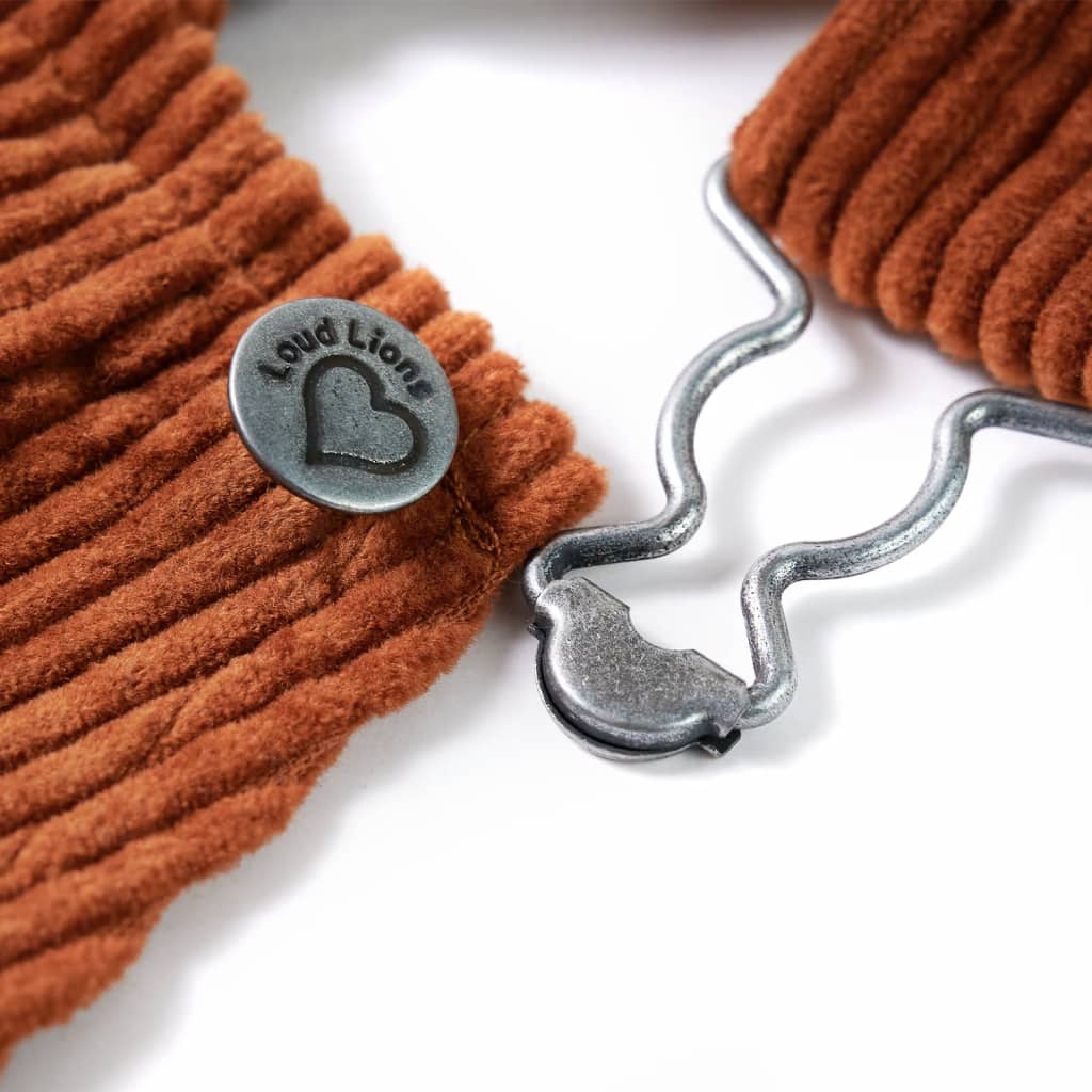 Gyerek overall ruha kordbársony cognac 104