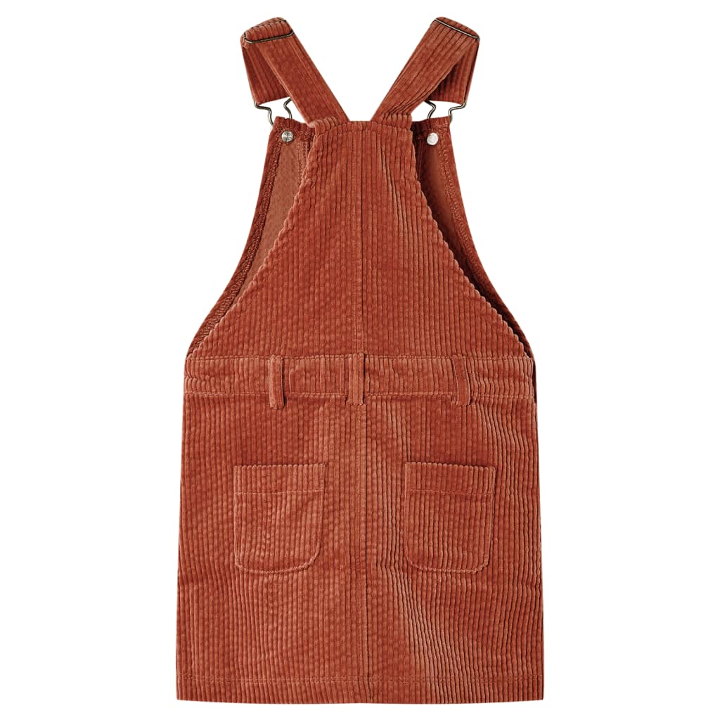Gyerek overall ruha kordbársony cognac 116