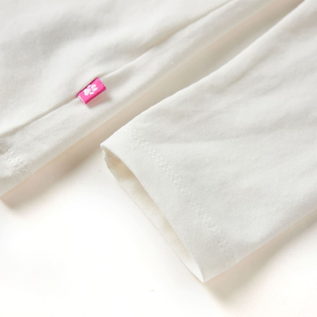 Ekrü színű hosszú ujjú gyerekpóló 104