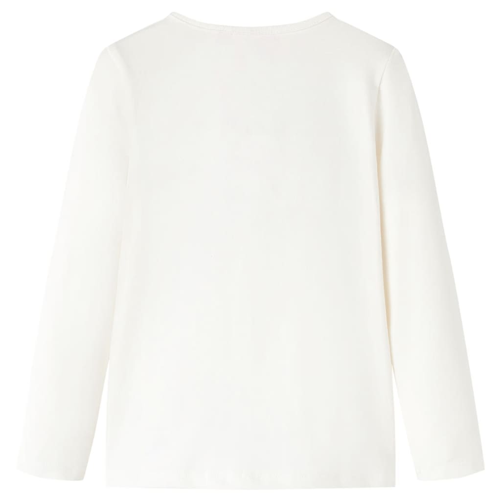 Ekrü színű hosszú ujjú gyerekpóló 128
