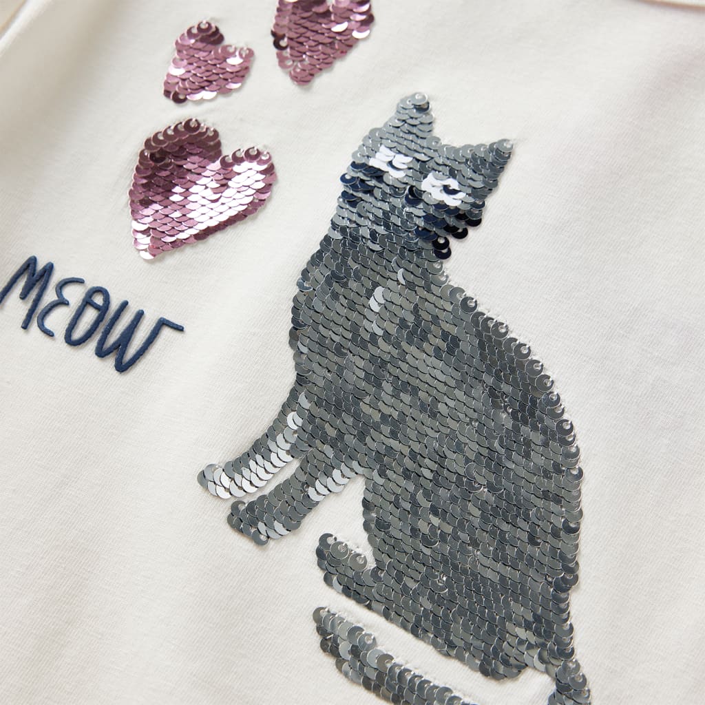 Ekrü színű hosszú ujjú gyerekpóló 128