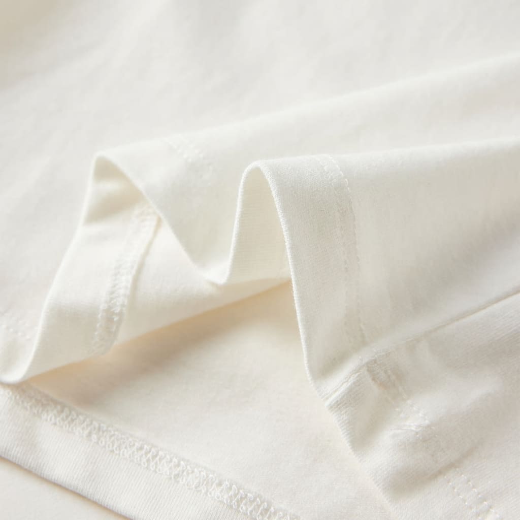 Ekrü színű hosszú ujjú gyerekpóló 128