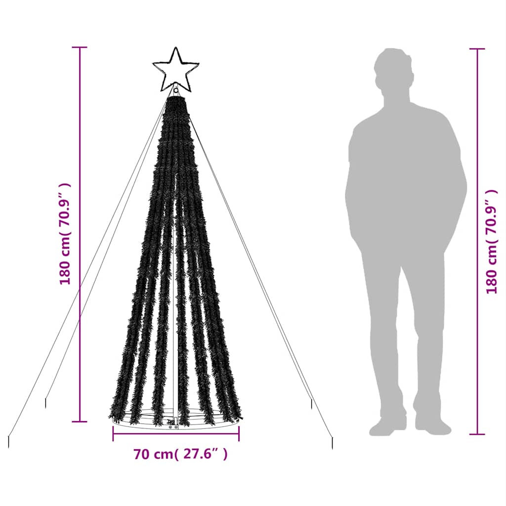 Hideg fehér led karácsonyfa 275 led 180 cm
