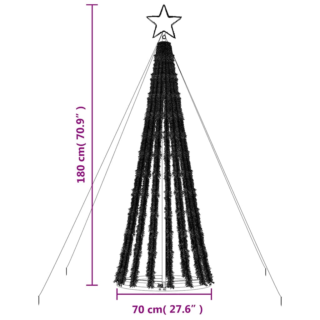 Hideg fehér led karácsonyfa 275 led 180 cm