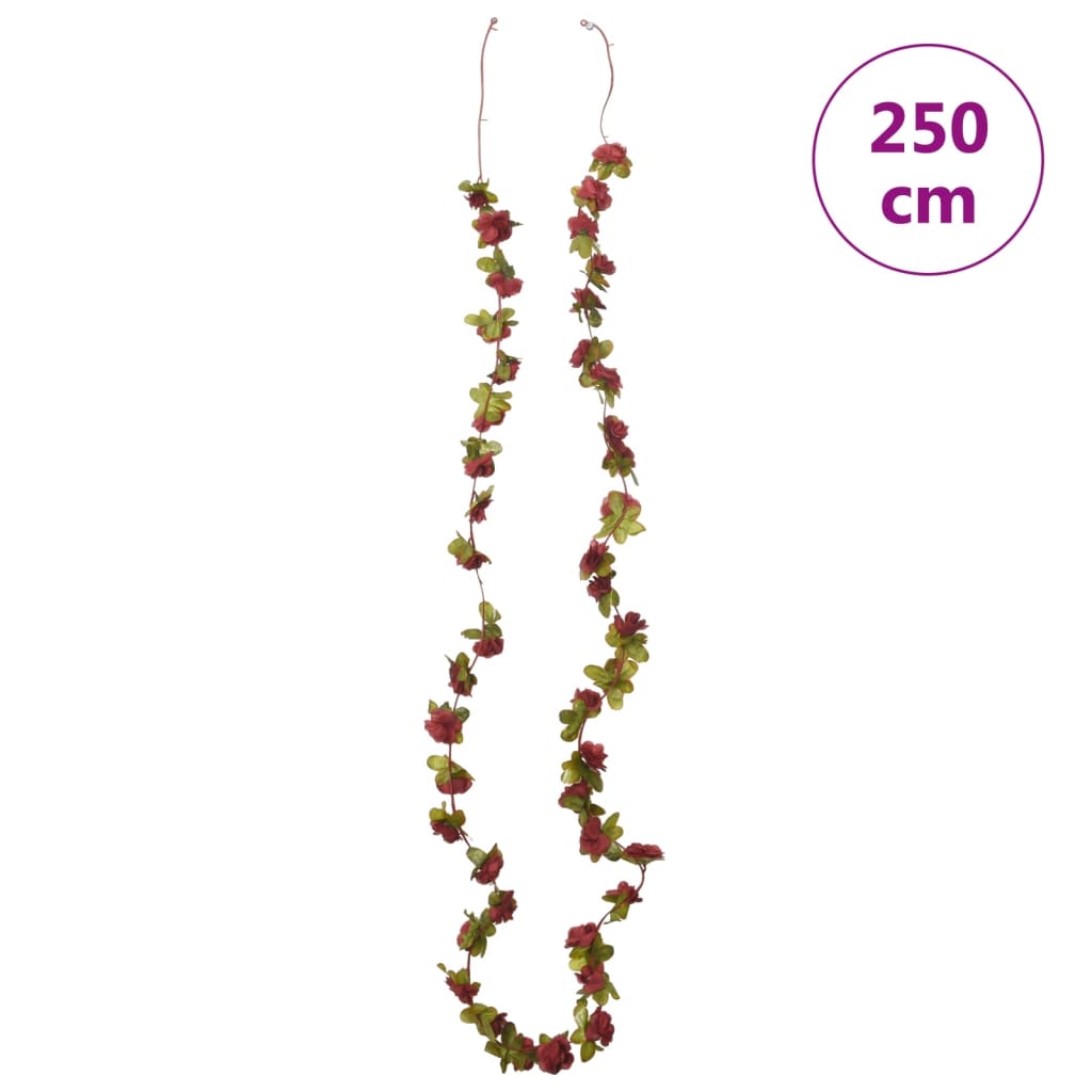 6 db bordó művirágfüzér 250 cm 6 db bordó művirágfüzér 250 cm