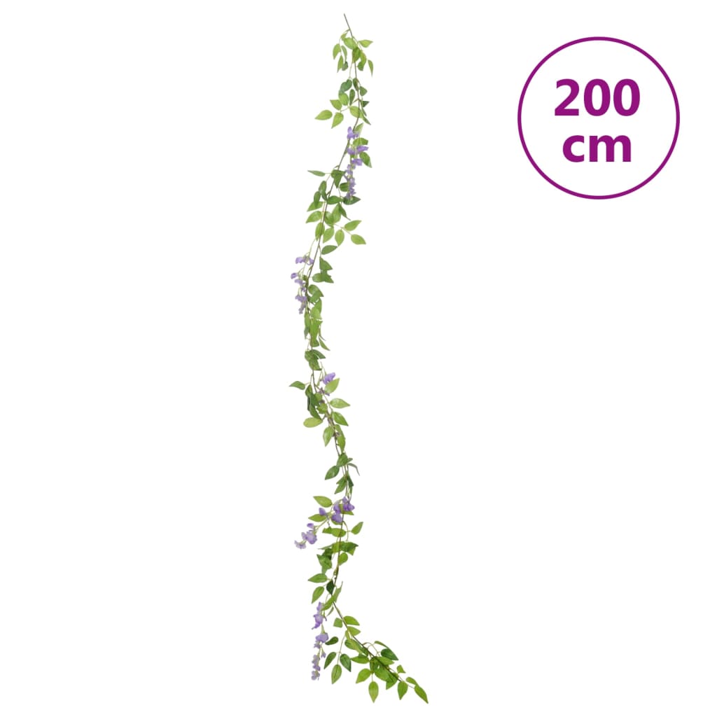 6 db lila művirágfüzér 200 cm 6 db lila művirágfüzér 200 cm