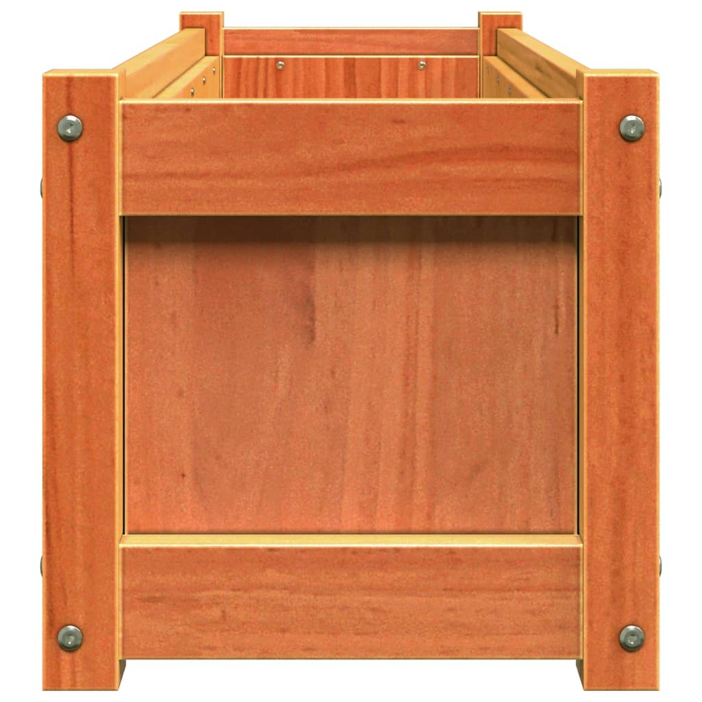 Viaszbarna tömör fenyőfa kerti virágláda 90 x 31 x 31 cm