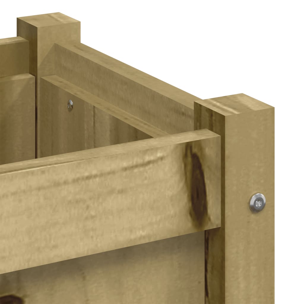 Impregnált fenyőfa kerti virágláda lábakkal 70 x 31 x 70 cm