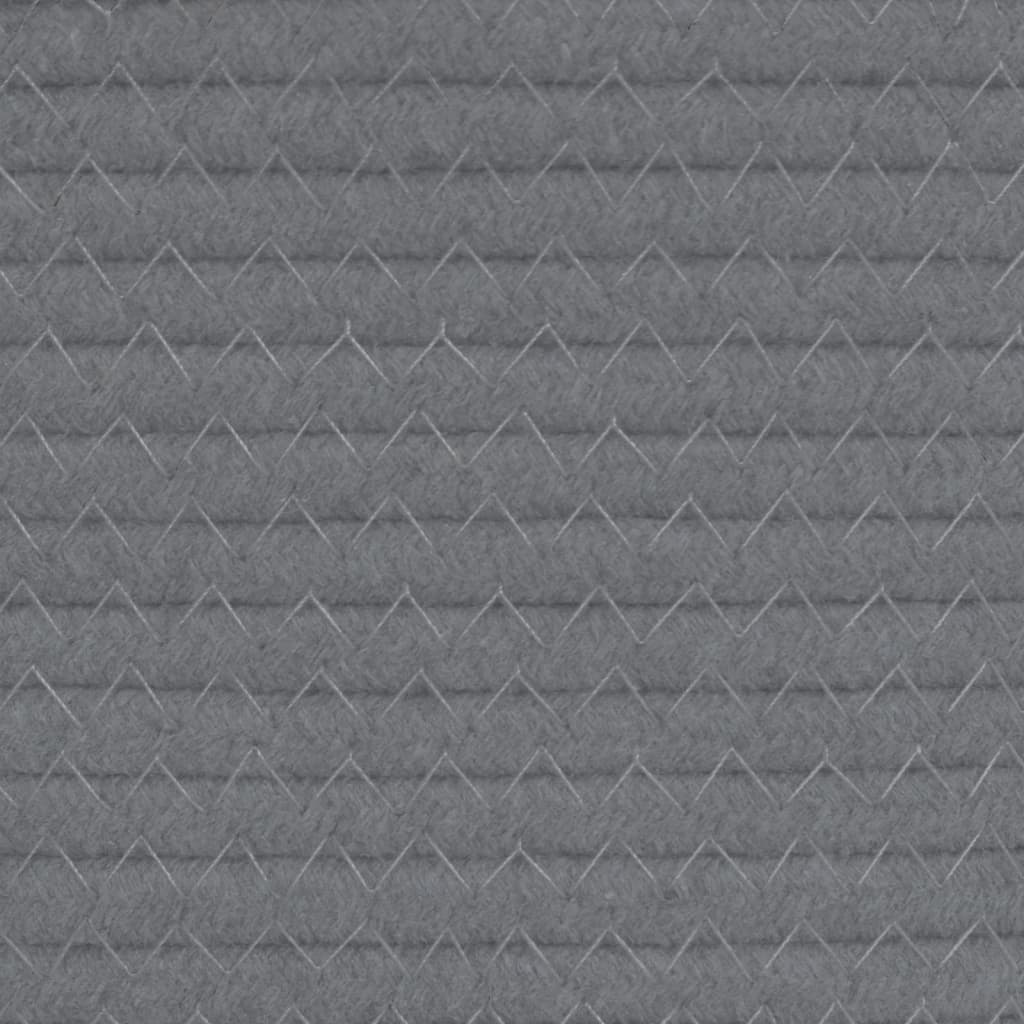 Szürke és fehér pamut tárolókosár ø40 x 25 cm