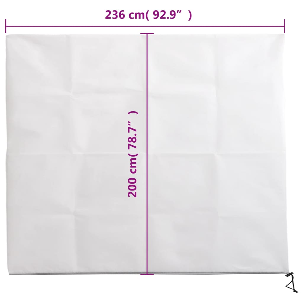 2 db növényvédő huzat cipzárral 70 g/m² 2,36 x 2 m