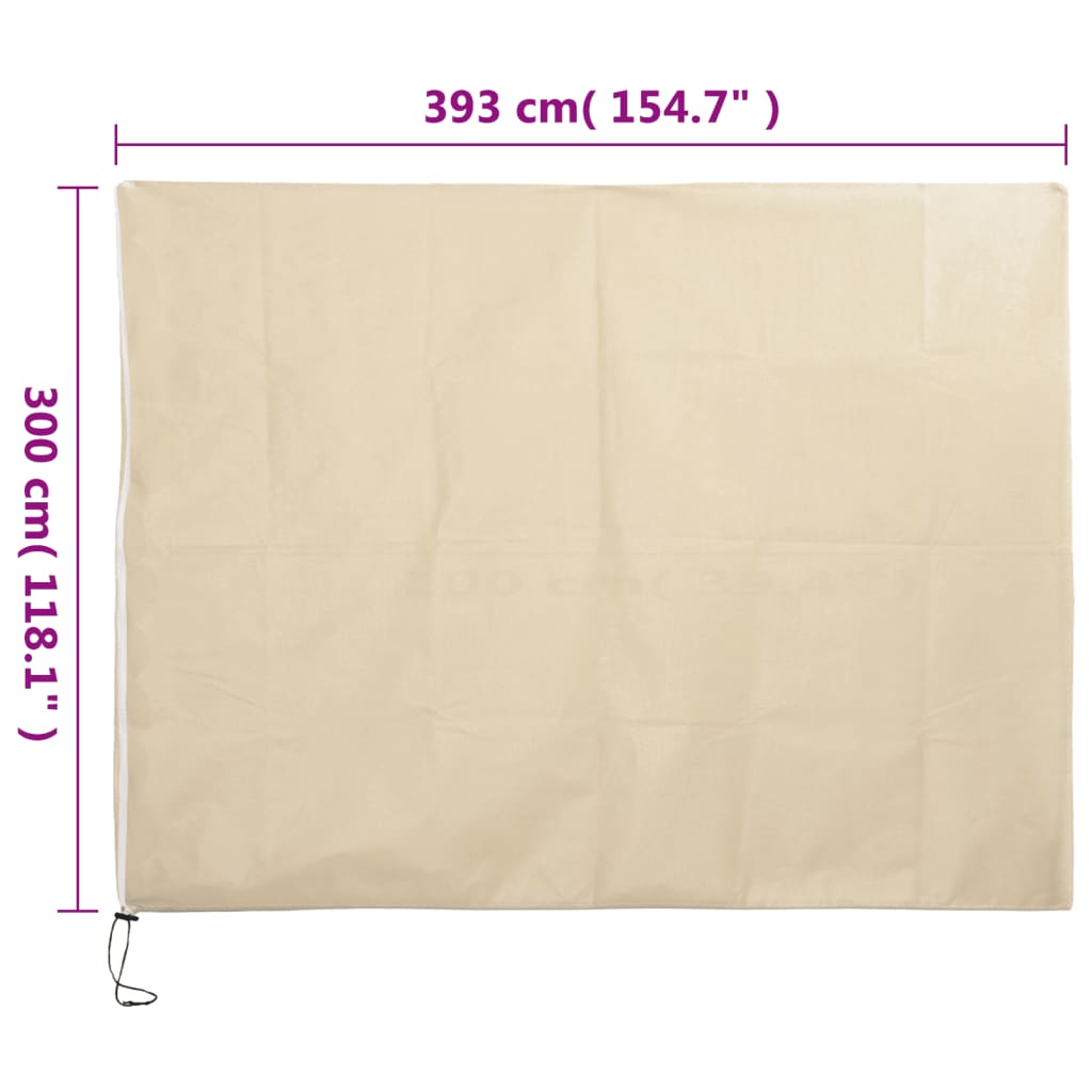 2 db növényvédő huzat cipzárral 70 g/m² 3,93 x 3 m
