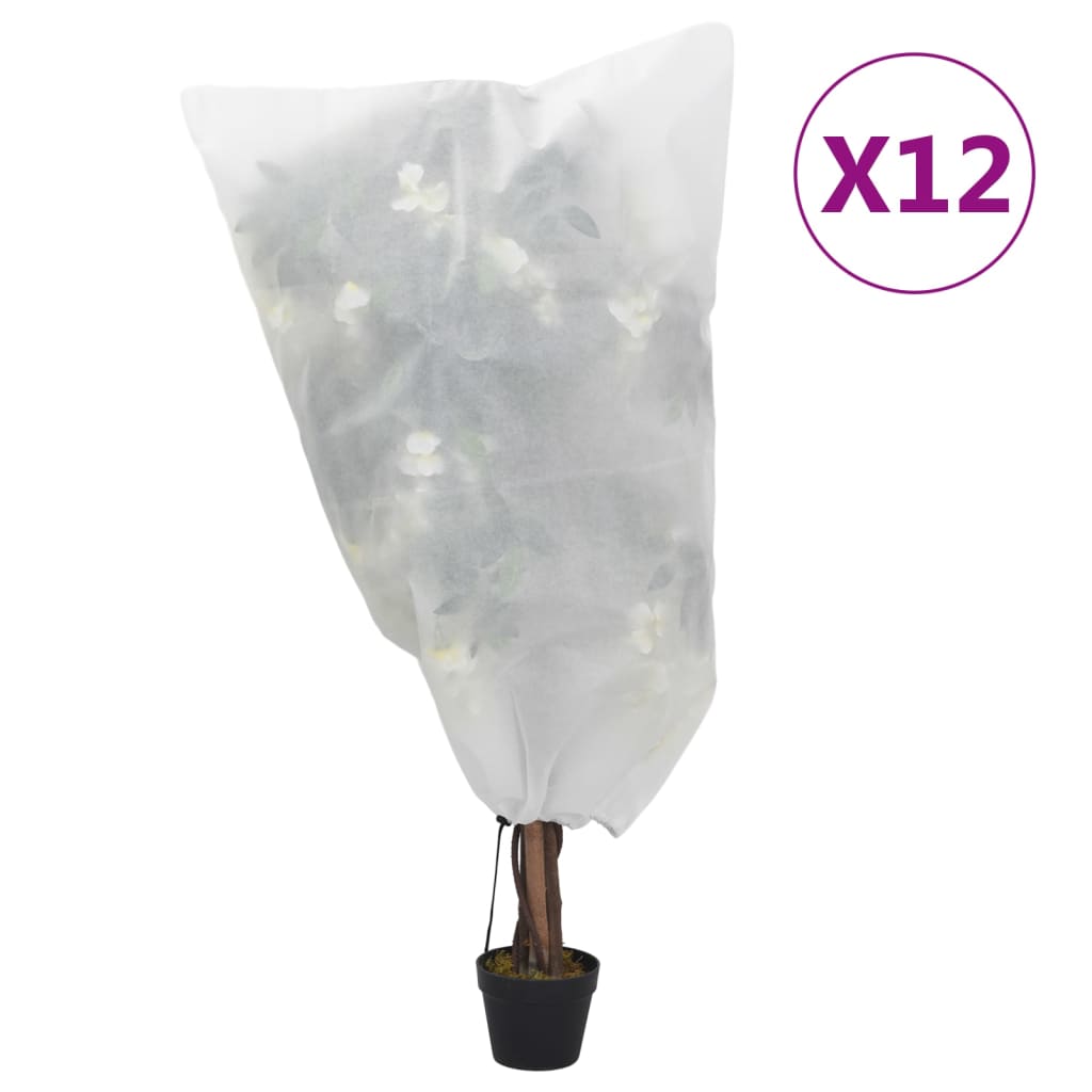 12 db növényvédő huzat zsinórral 70 g/m² 0,8 x 1 m