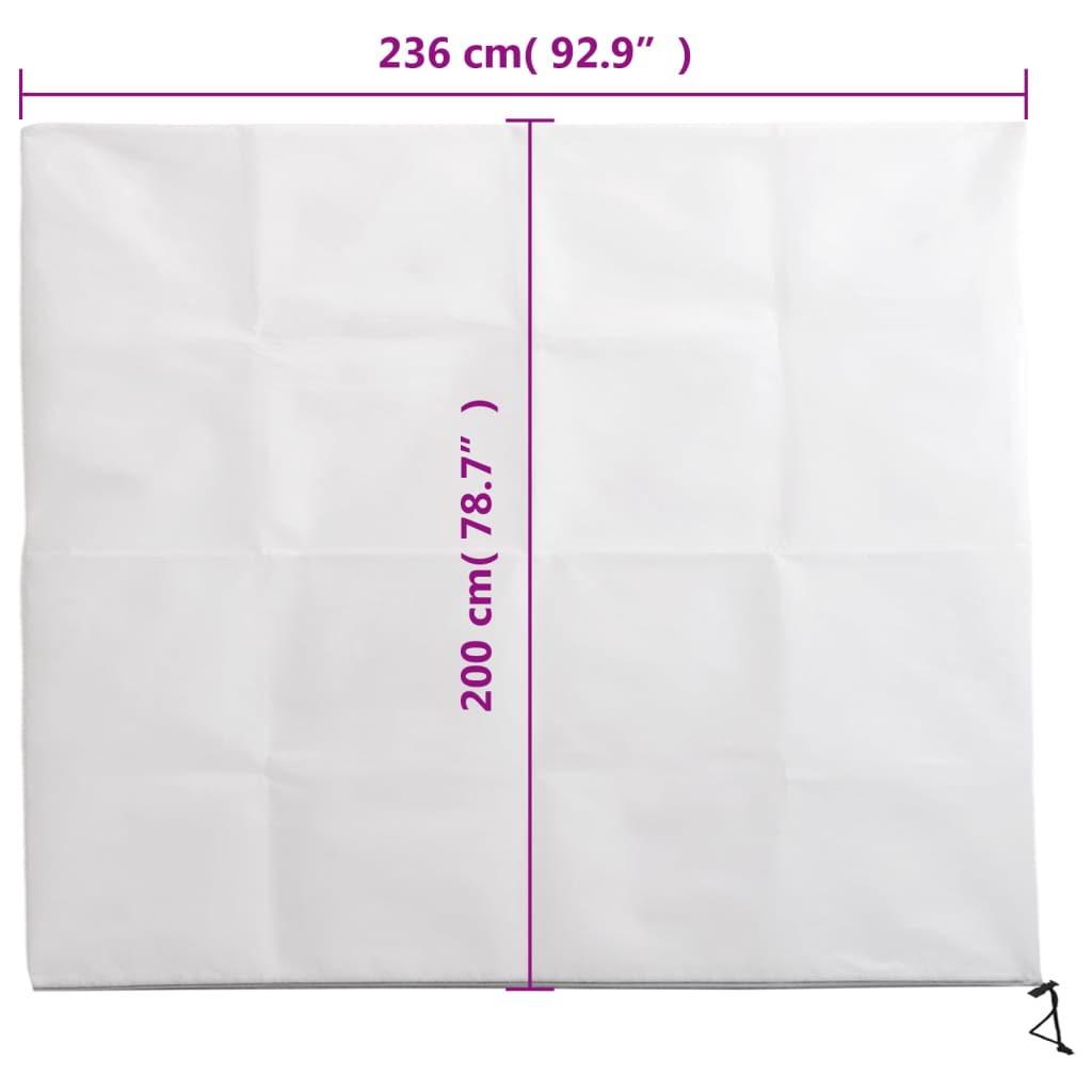 4 db növényvédő huzat cipzárral 70 g/m² 2,36 x 2 m