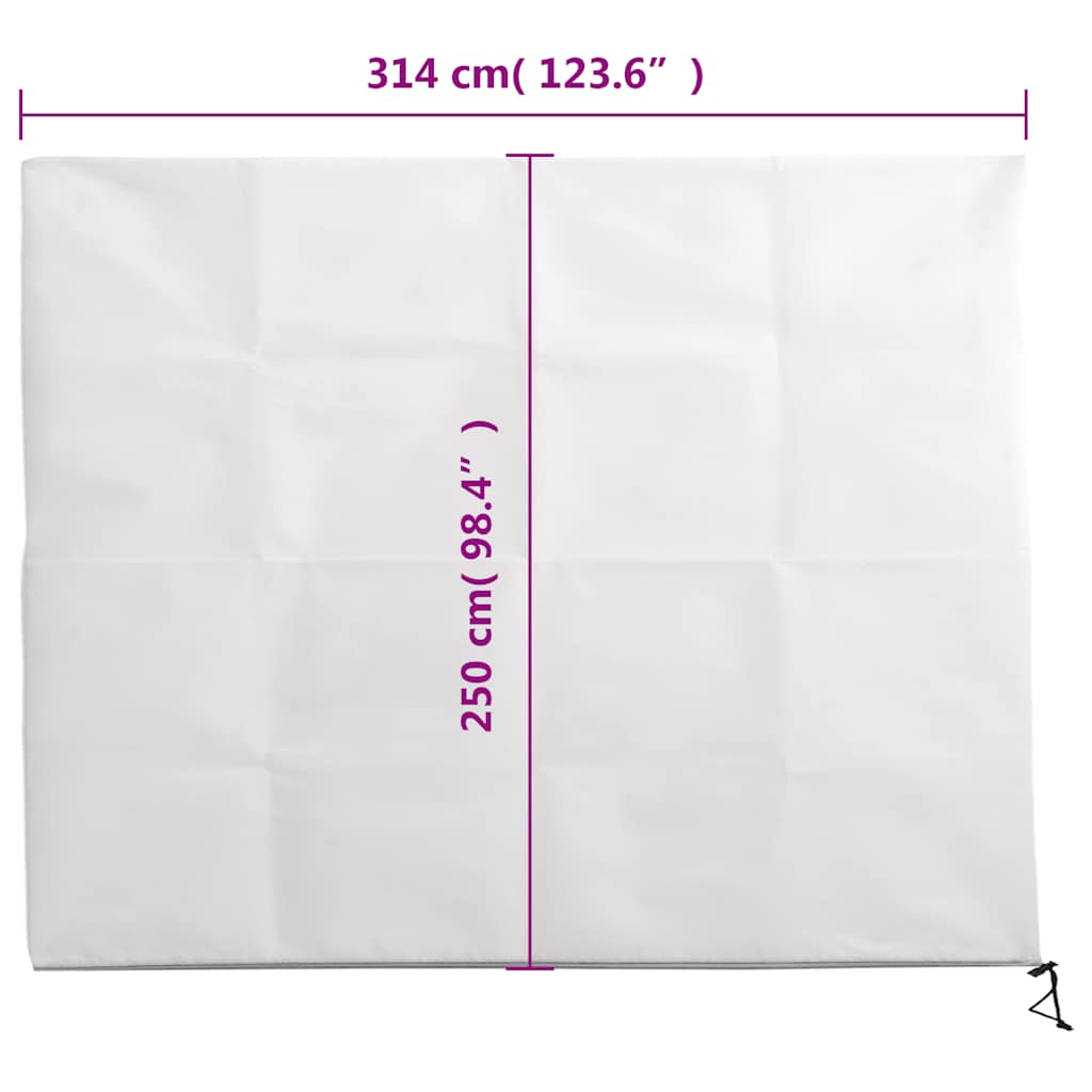 4 db növényvédő huzat cipzárral 70 g/m² 3,14 x 2,5 m
