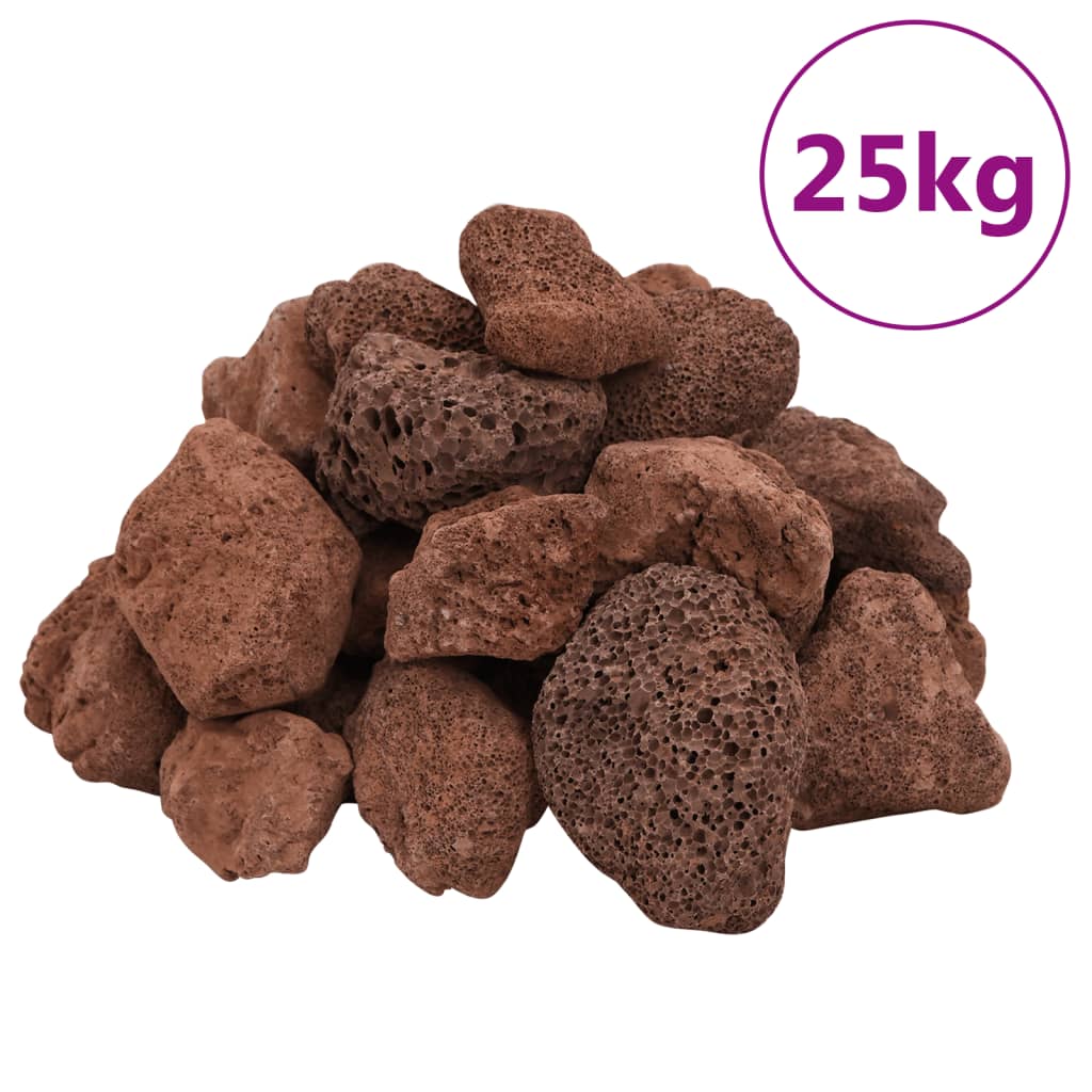 Piros vulkanikus kőzetek 5-8 cm 25 kg