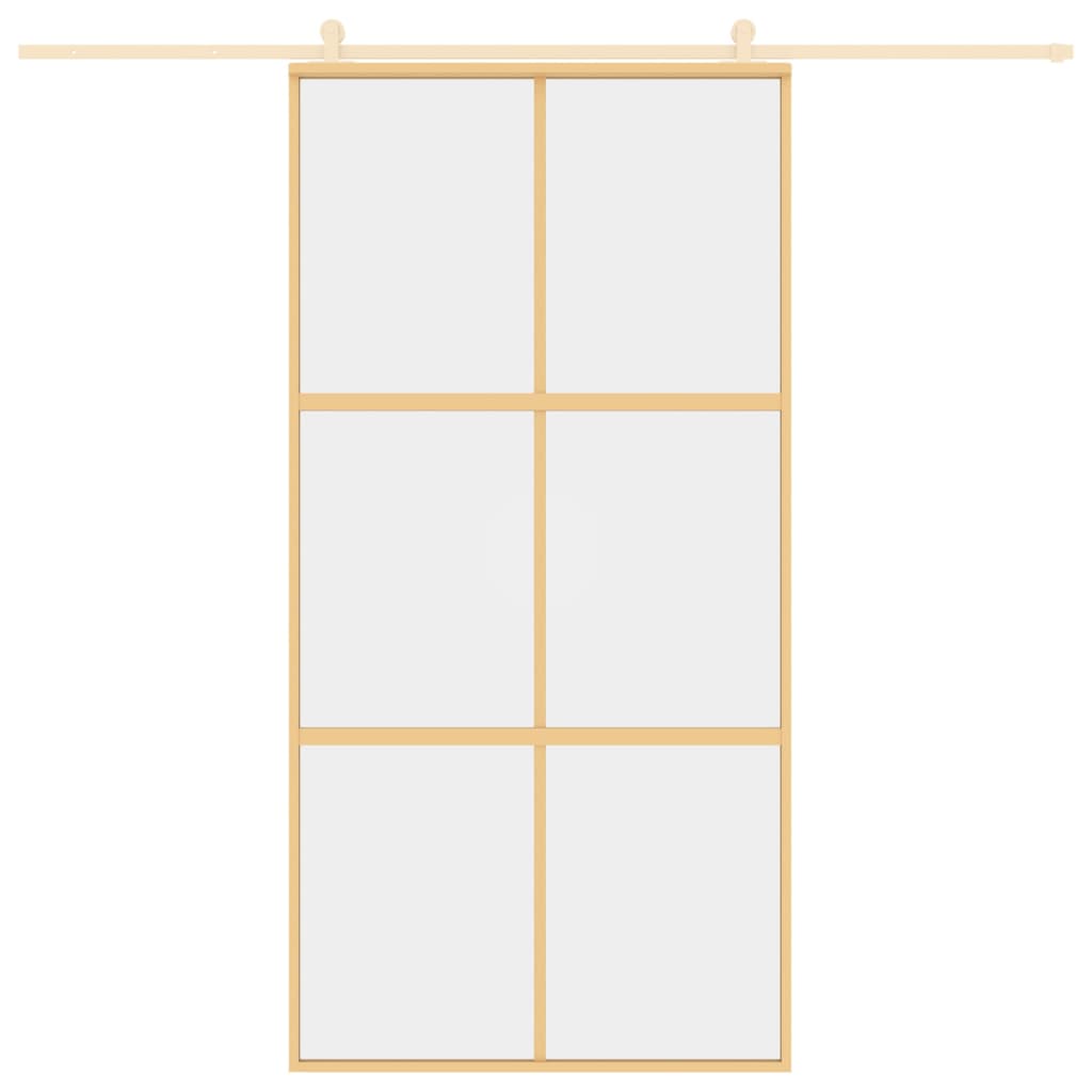 Aranyszínű átlátszó esg üveg és alumínium tolóajtó 102,5x205 cm