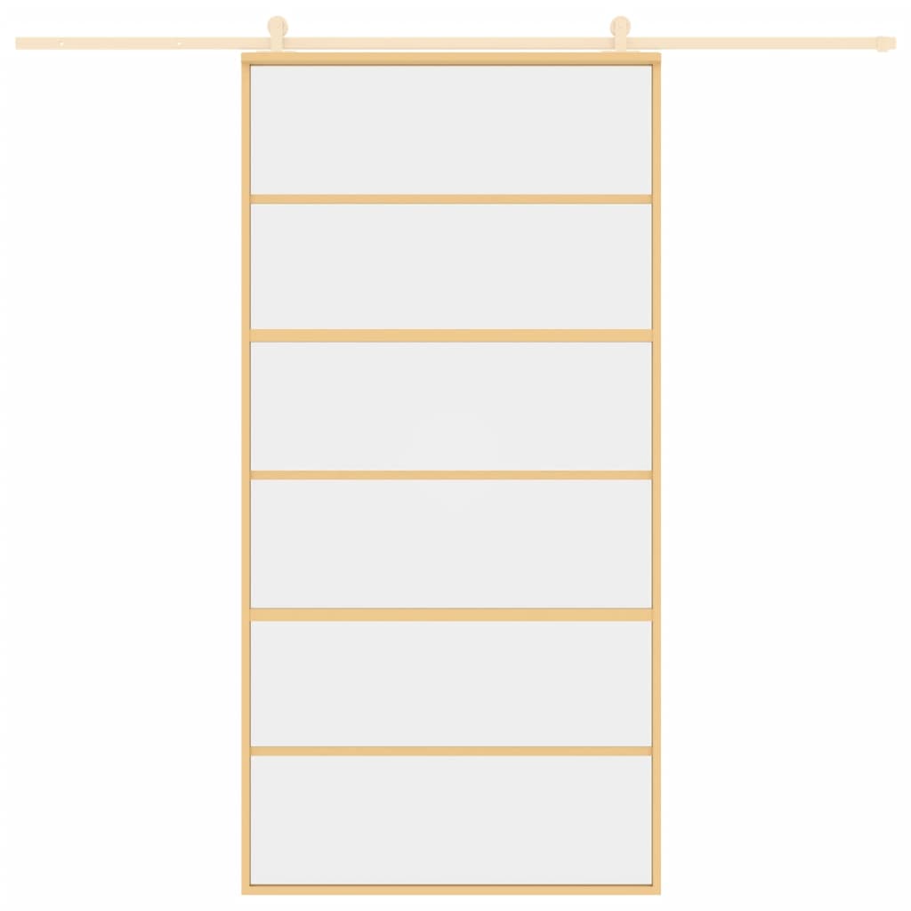 Aranyszínű átlátszó esg üveg és alumínium tolóajtó 102,5x205 cm