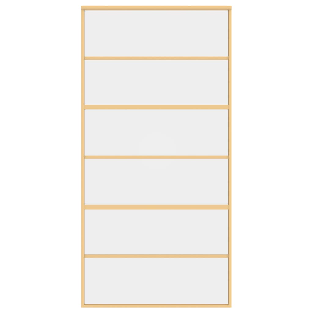 Aranyszínű átlátszó esg üveg és alumínium tolóajtó 102,5x205 cm