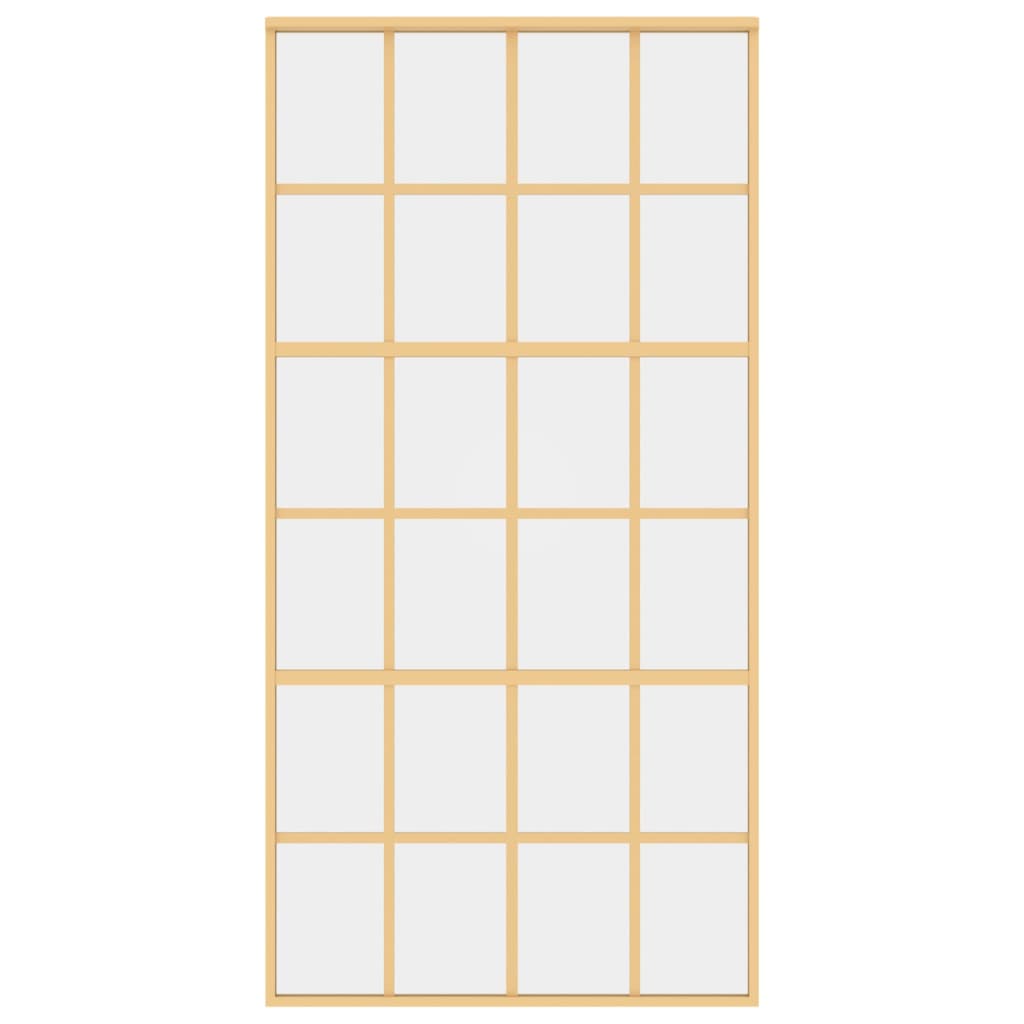 Aranyszínű átlátszó esg üveg és alumínium tolóajtó 102,5x205 cm