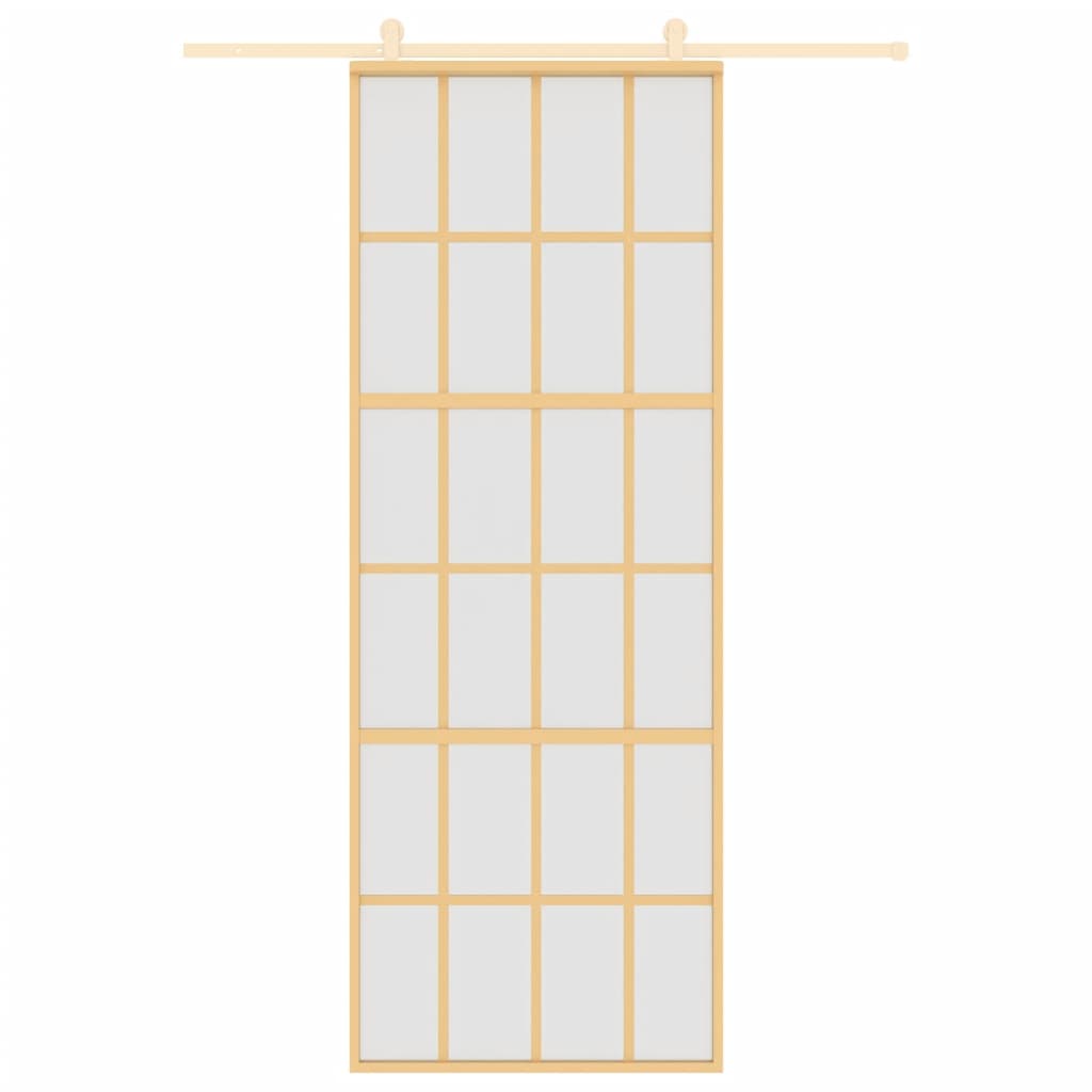 Aranyszínű esg tejüveg és alumínium tolóajtó 76 x 205 cm