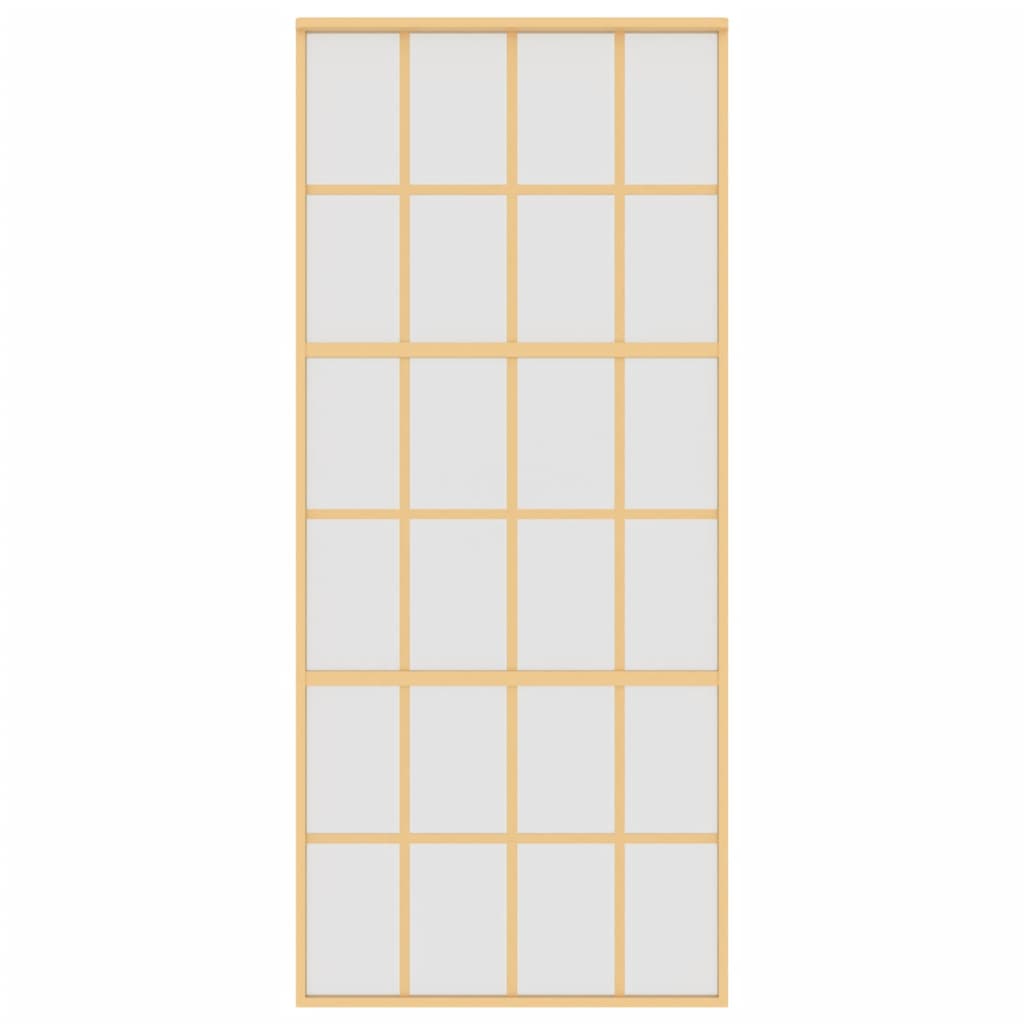 Aranyszínű esg tejüveg és alumínium tolóajtó 90 x 205 cm