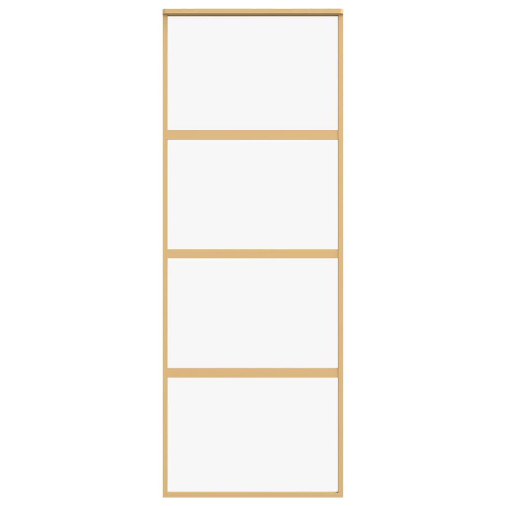 Aranyszínű átlátszó esg üveg és alumínium tolóajtó 76 x 205 cm