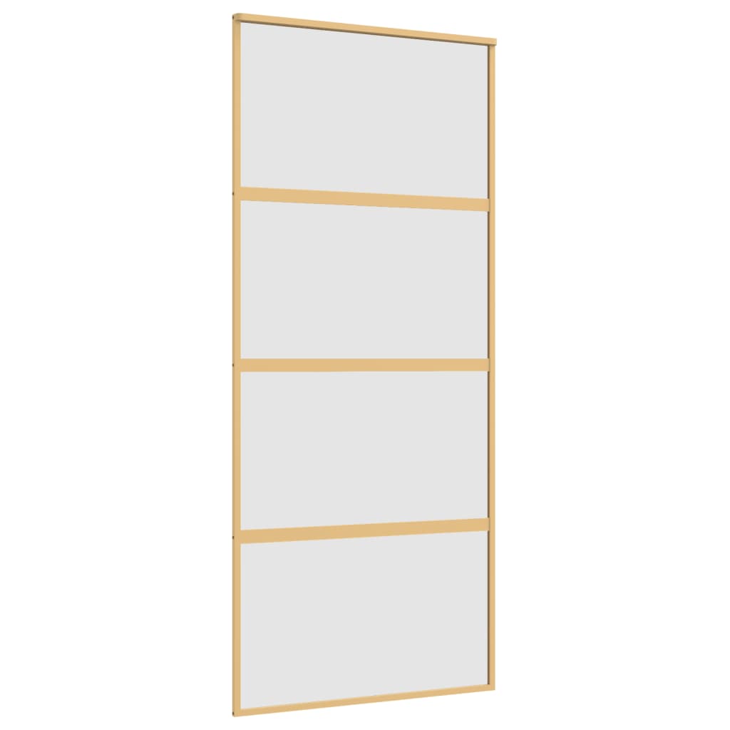 Aranyszínű esg tejüveg és alumínium tolóajtó 90 x 205 cm