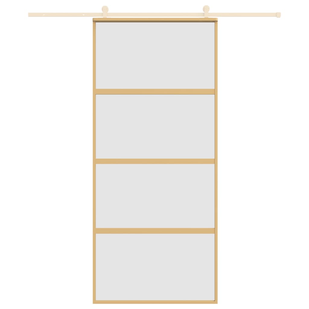 Aranyszínű esg tejüveg és alumínium tolóajtó 90 x 205 cm