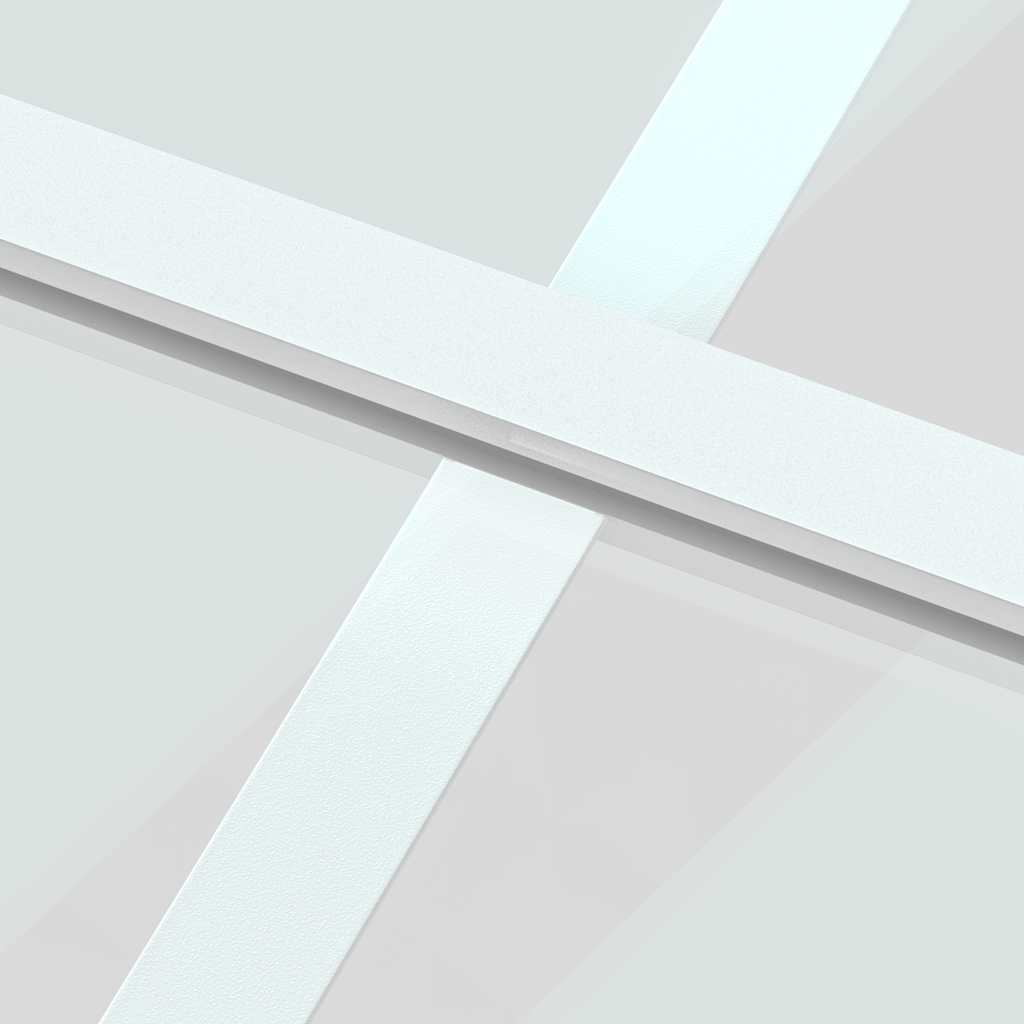 Fehér edzett üveg és alumínium tolóajtó 90 x 205 cm