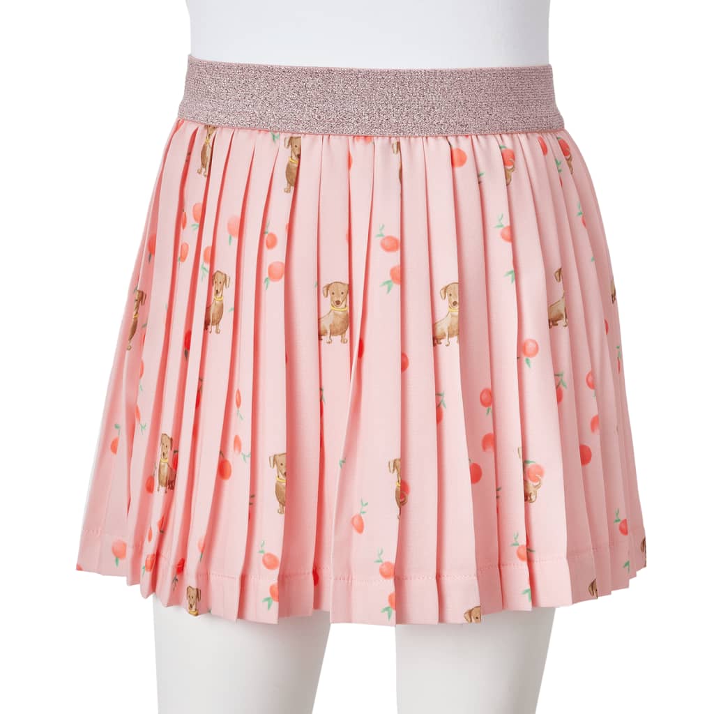 Világos narancssárga redős gyerekszoknya 128