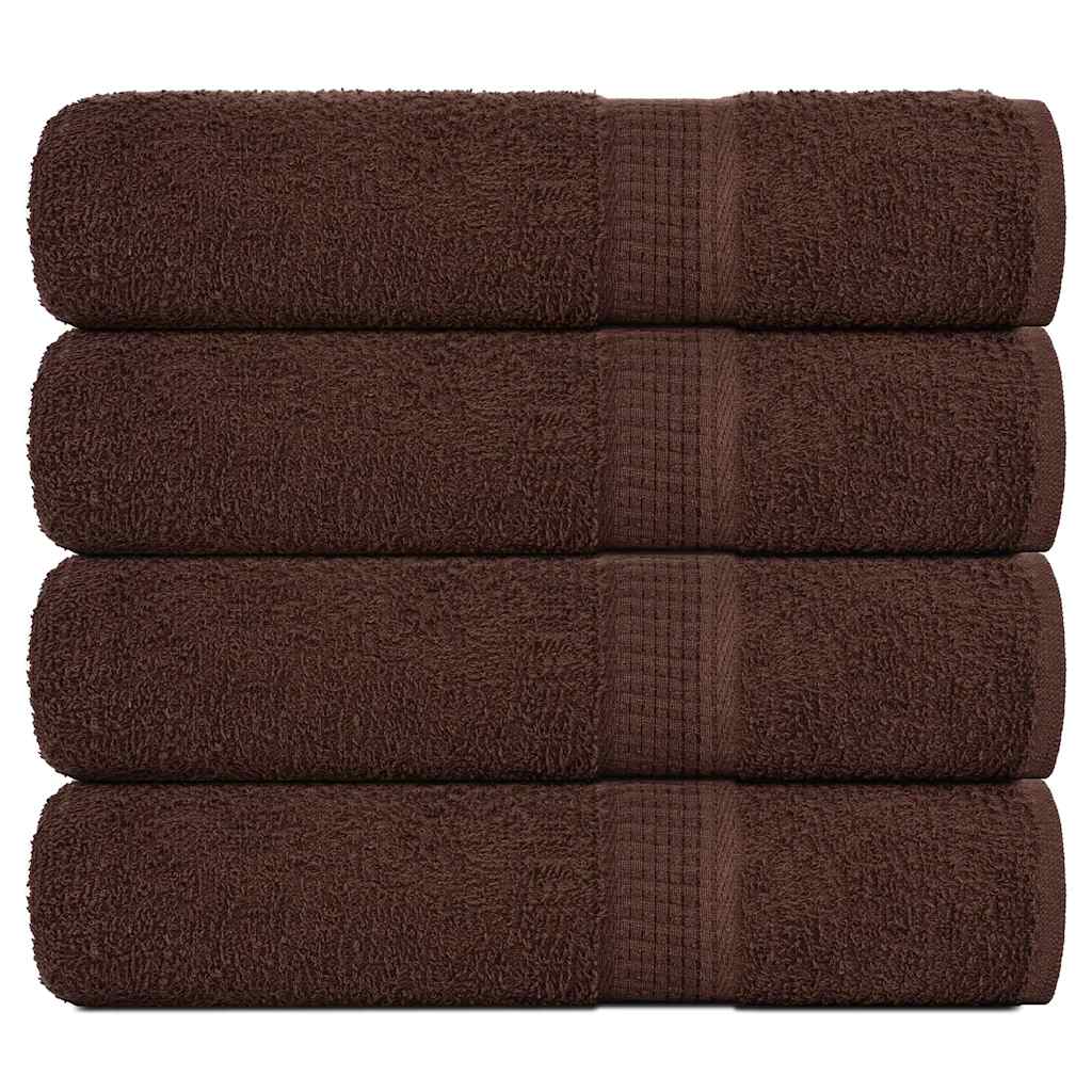 4 db frogn mintás kéztörlő barna 50 x 100 cm 360 g/m²