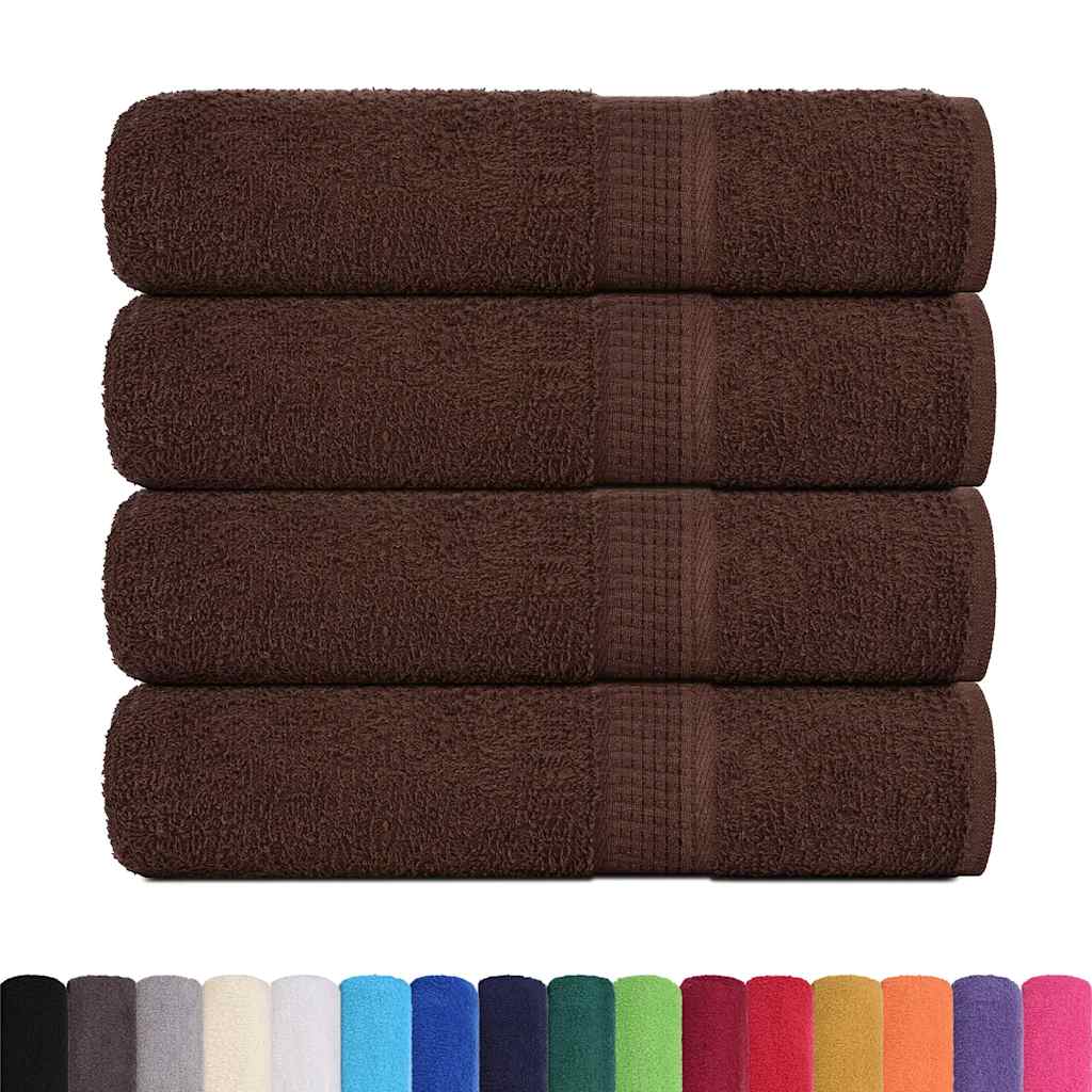 4 db frogn mintás kéztörlő barna 50 x 100 cm 360 g/m²