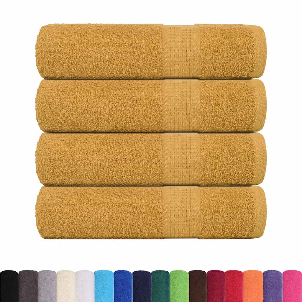 4 db frogn mintás kéztörlő arany 50 x 100 cm 360 g/m²