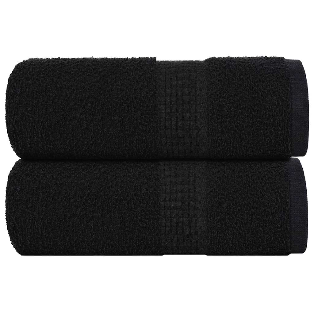 2 db fekete frogn mosdótörölköző 30 x 30 cm 360 g/m²