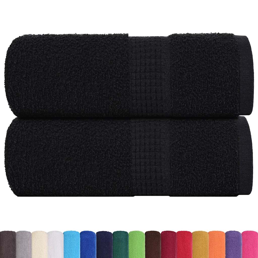 2 db fekete frogn mosdótörölköző 30 x 30 cm 360 g/m²