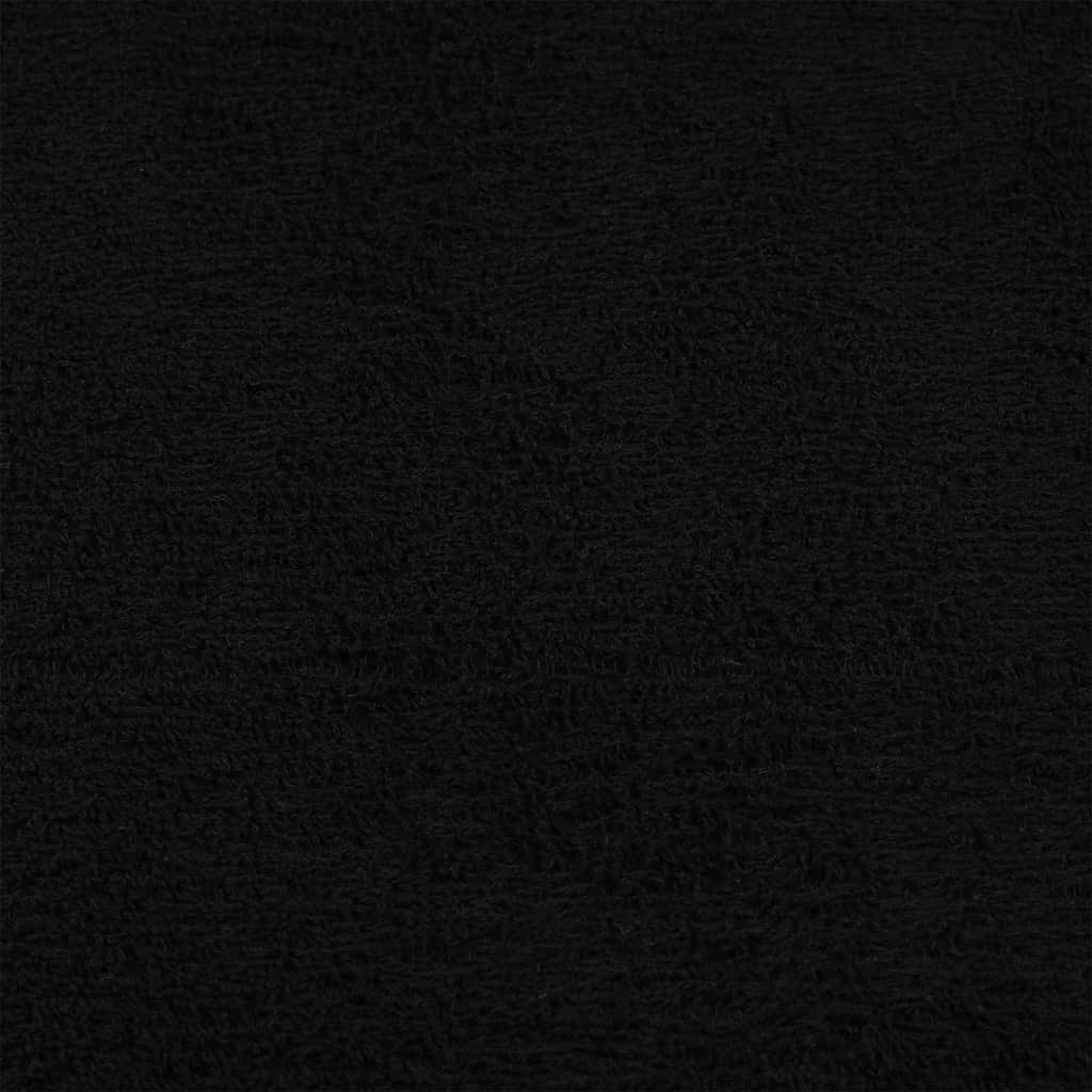 2 db fekete frogn mosdótörölköző 30 x 30 cm 360 g/m²