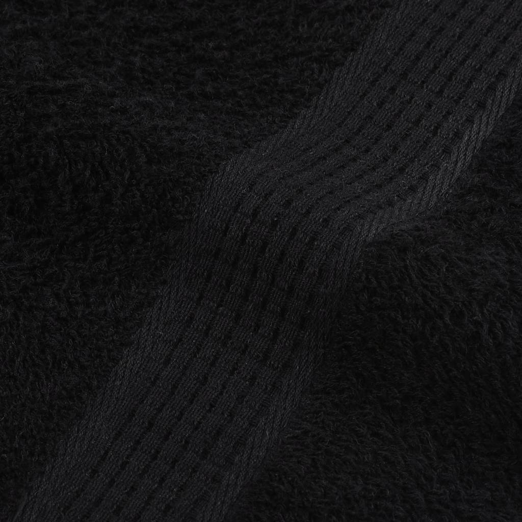 2 db fekete frogn mosdótörölköző 30 x 30 cm 360 g/m²