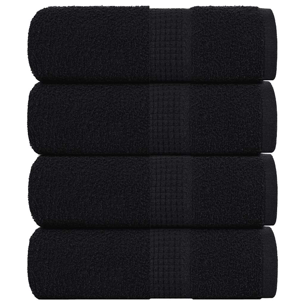 4 db frogn vendégtörölköző fekete 30 x 50 cm 360 g/m²